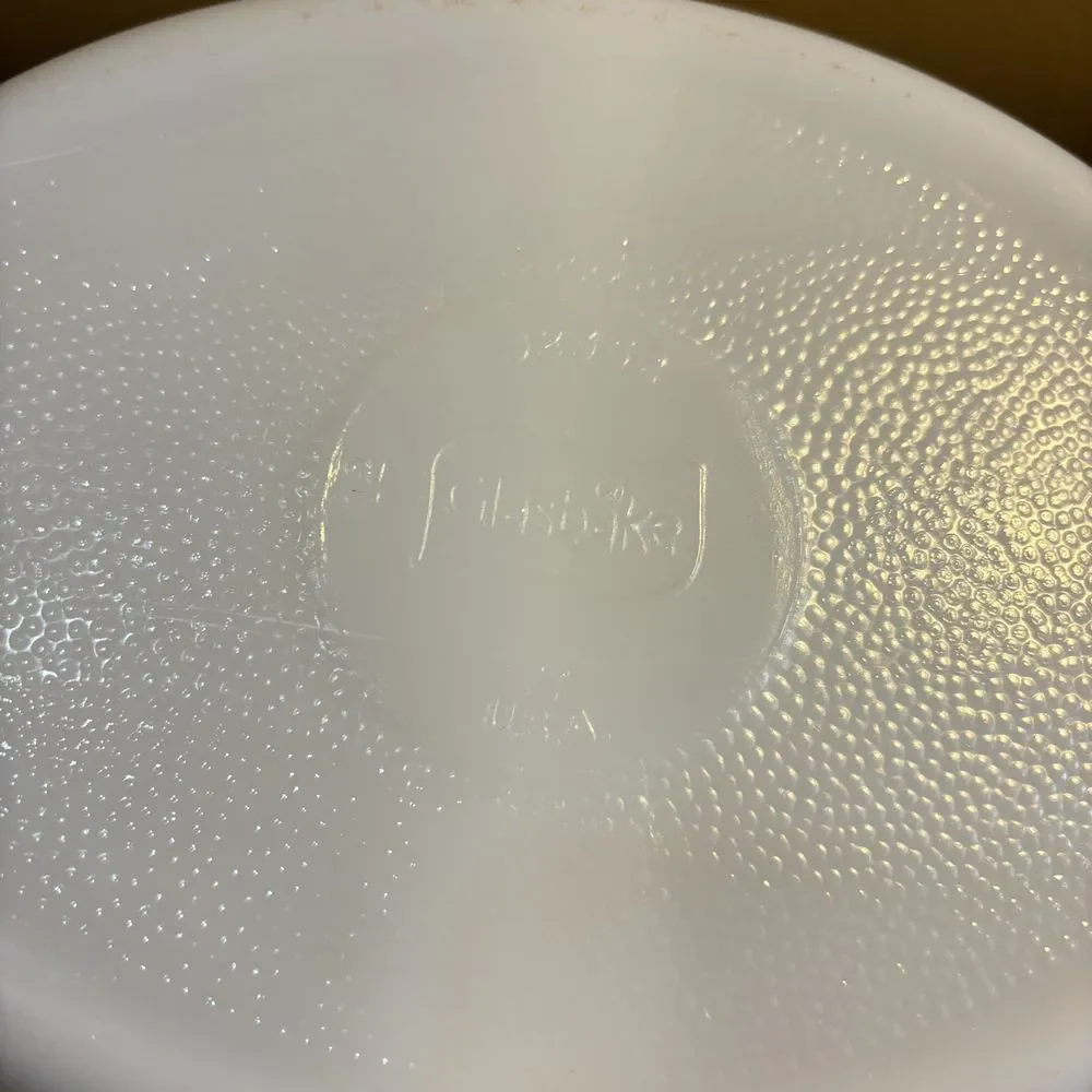 Glasbake Green Crazy Oval Divided Casserole Dish‎ J2352 MilkGlass Vintage
